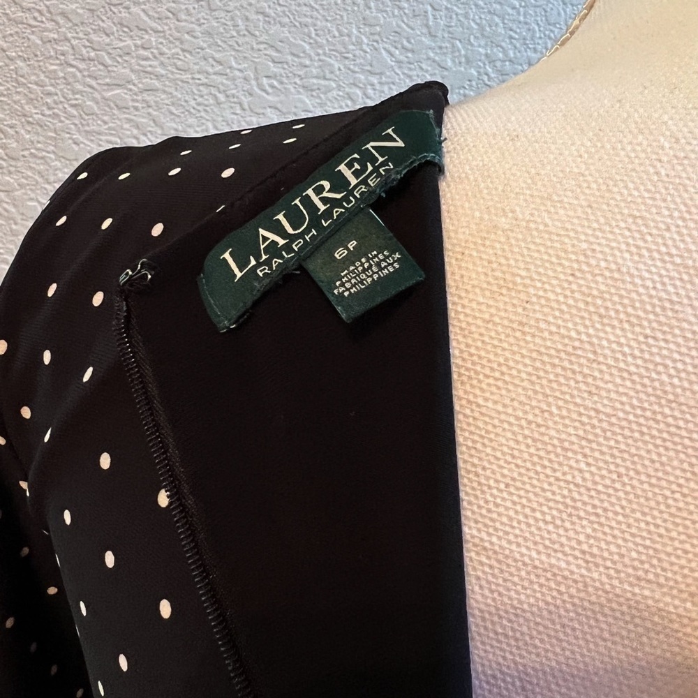 Ralph Lauren Polkadot fit and flare dress Size 6P - Picture 5 of 6